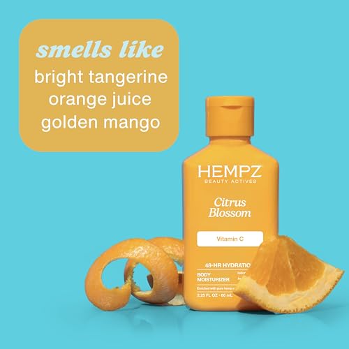 Hempz Citrus Blossom Body Lotion Mini - Daily Moisturizer with Vitamin C & Hemp Seed Oil, 2.25 Fl Oz