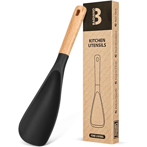Badiano 11.4-Inch Silicone Cooking Spoon - Nonstick Safe Kitchen Utensil