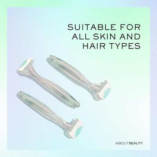 About Face Bikini Shavers - 3 Pack Japanese Steel Razors with Aloe