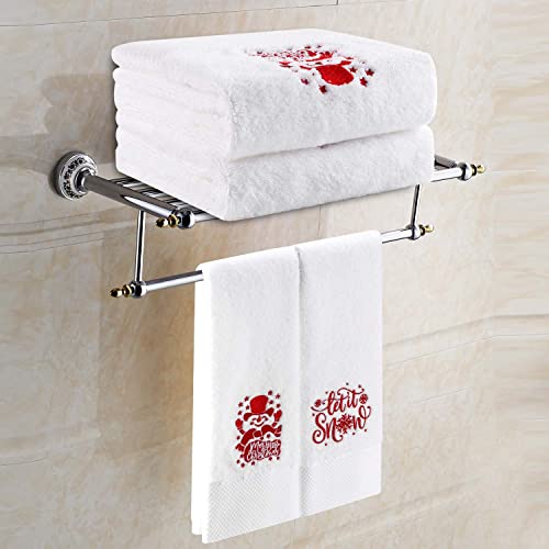 Quera Christmas Hand Towels Set - Let It Snow Snowman 2-Pack
