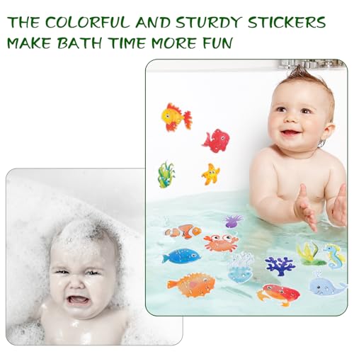 20 PCS Cute Sea Creature Anti-Slip Stickers for Bathtub & Shower