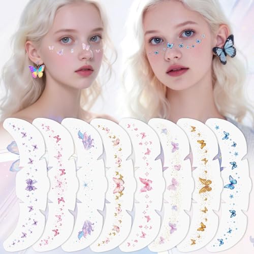 Butterfly Temporary Tattoos - 24 Sheets Waterproof Matte Body Art