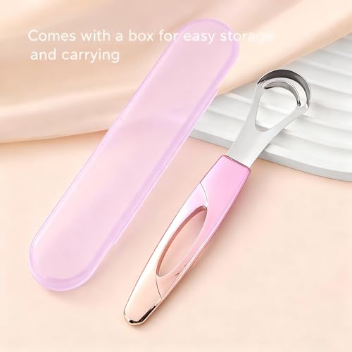LINK-SUN Stainless Steel Tongue Scraper 2 Pack for Bad Breath