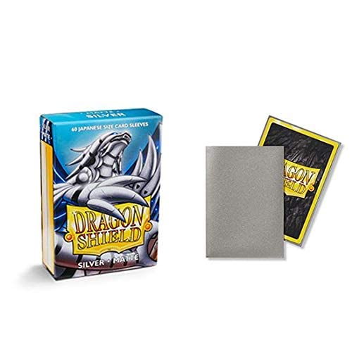 10 Packs Dragon Shield Matte Mini Japanese Silver 60 ct Card Sleeves Display Case