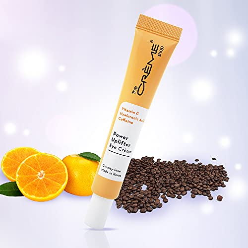 The Crème Shop Power Uplifter Eye Crème with Vitamin C, Hyaluronic Acid & Caffeine - Hydrating & Depuffing