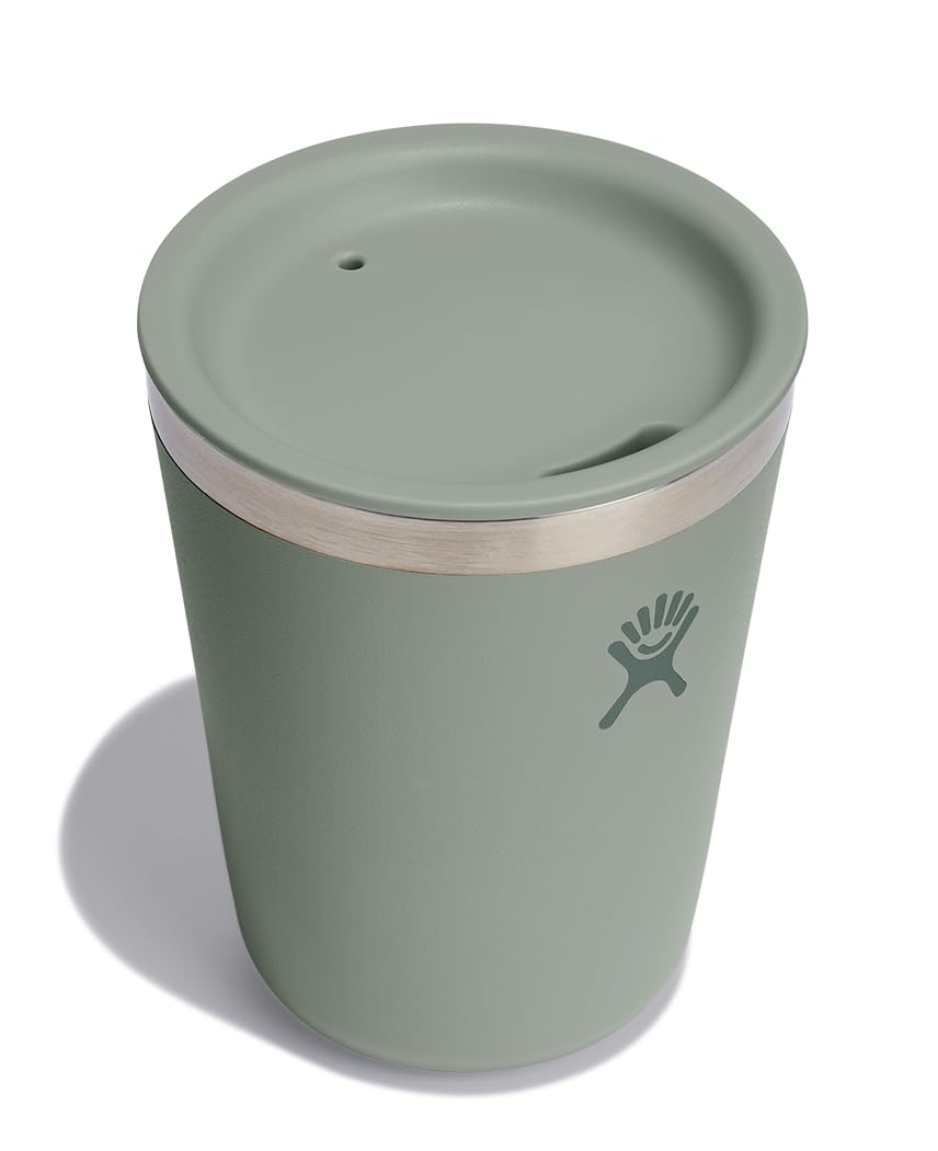 Hydro Flask 12 Oz Outdoor Coffee Tumbler – Stainless Steel Insulated Travel Cup – Camping Mug Agave Green