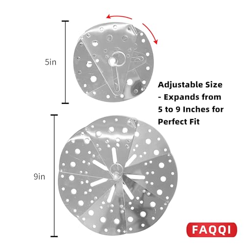 Adjustable Stainless Steel Drop Lid for Simmering - 5.5 to 9.1 in