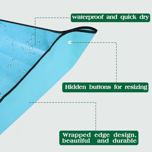 39.37" Camp Shower Tent Mat Non Slip Camping Mat Foldable Outdoor Shower Tent Floor Mat Portable Changing Tents Bottom Pad Protect Feet Keep Clean (Only Mat)