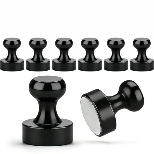 Youze 8 Pack Decorative Fridge Magnets - Mini Push Pin Style