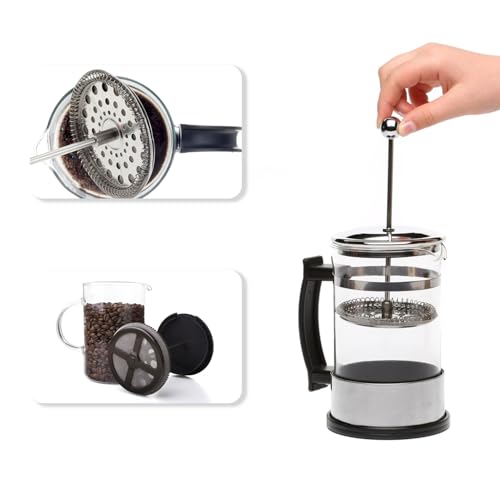 6 Pack French Press Replacement Filters - 4 Inch Stainless Steel Mesh
