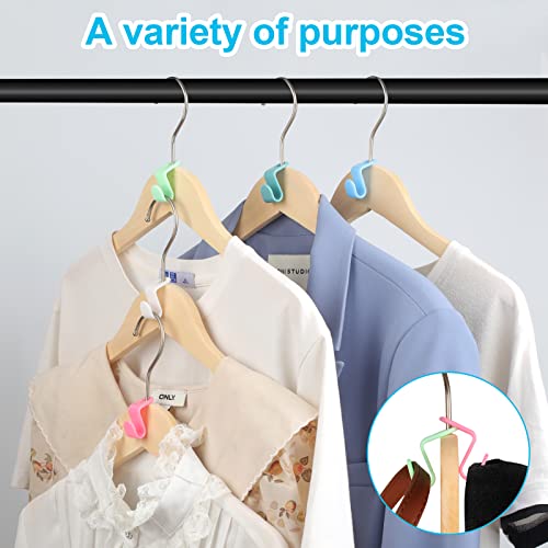 PECULA 100 PCS Hanger Connector Hooks - Space Saving Closet Organizer Clips