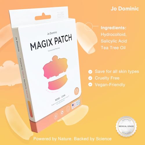 Jo Dominic Hydrocolloid Nose & Chin Pimple Patches – 15 Count