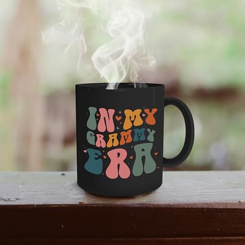 Groovy Grammy Ceramic Coffee Mug - Grammy & Grandma Gift, 11oz Black, Variation of Grammy