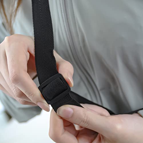 2PCS Water Bottle Carrier Bag - Convenient Holder with Strap and Pocket for Hiking, Walking, and Travel (Black, L)