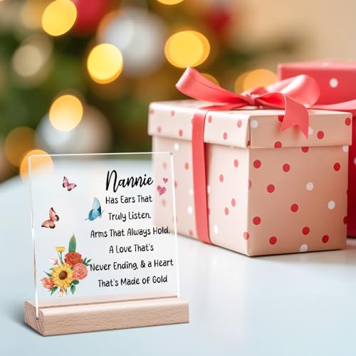 Vadaka Nanny Acrylic Plaque Desk Sign - Appreciation Gift for Grandma