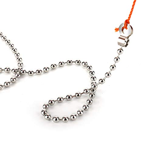 19ft Stainless Steel Ceiling Fan Pull Chain Extender - 3.2mm