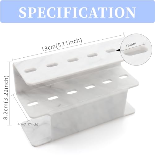 Marble Acrylic Tweezers Holder for Eyelash Extensions - 6 Holes