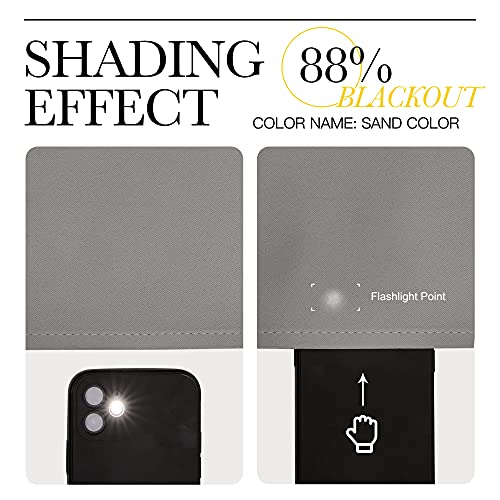 NICETOWN Sand Blackout Curtains 42" x 63" - Thermal Insulated Grommet Drapes (2 Panels)