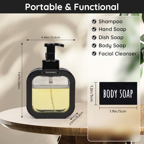 Segbeauty 16.9oz Refillable Foam Soap Dispenser - Leak-Proof & Portable