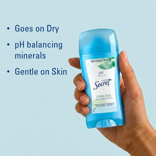 Secret Antiperspirant and Deodorant for Women, Invisible Solid, Shower Fresh, 2.6 oz