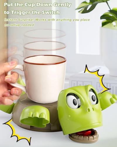 Interactive 3D Printed Turtle Coaster - Fun Drink Mat for Coffee & Wine