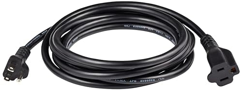 Amazon Basics 10 Ft Extension Cord - 3 Prong, Indoor Use (Pack of 2)