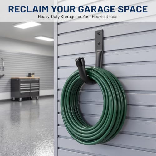 8-Pack Heavy Duty Metal Wall Hooks for Garage Storage, Black | LUPYJI