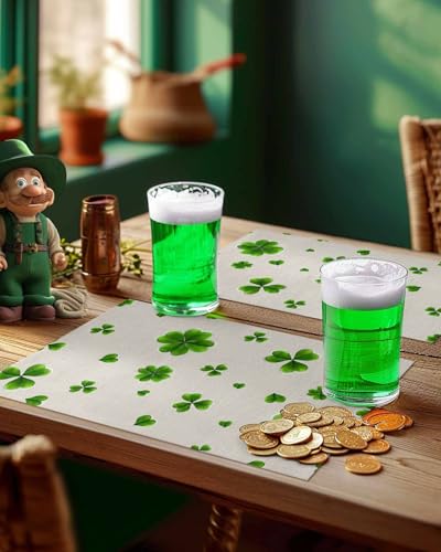 St. Patrick's Day Placemats Set of 4 Shamrock Green Table Mats