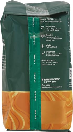 Starbucks Caramel Flavored Ground Coffee - 11oz Pack of 2, 100% Arabica, Naturally Flavored