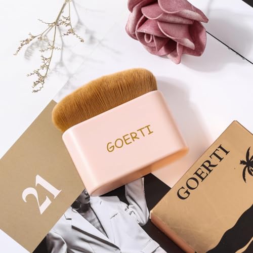 GOERTI Big Body Self Tanning Kabuki Brush for Flawless Sunless Tan