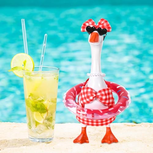 Bolsome Mini Desk Goose Bikini Outfit Set - Red Plaid Decor