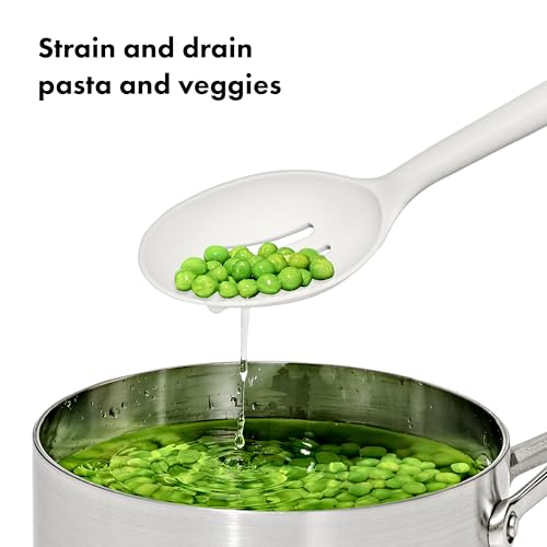 OXO Good Grips Nylon Slotted Spoon – Oat, Nonstick Safe Cooking Utensil