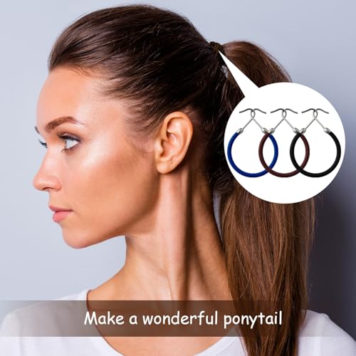 Hotop 15-Piece Elastic Ponytail Holder Hooks for Thick and Curly Hair