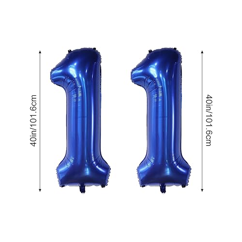 40-Inch Navy Blue Number 11 Foil Balloon for Birthday & Weddings