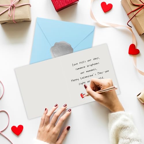 FloraSea Romantic Penguin Anniversary Card for Husband Wife and Couples
