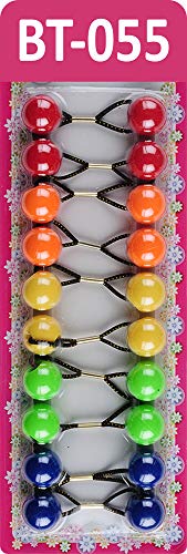Tara Girls Twinbead Bubble Ball Ponytail Elastics 10-Piece Set