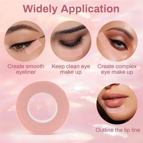 RAQEHO 8-Pack Eyelash Extension Tape - 9m Breathable Micropore Adhesive Tape for Sensitive Skin