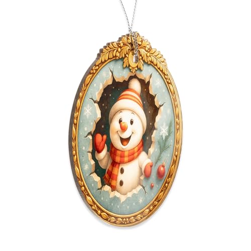 Snowman Christmas Ornament 2025 Acrylic Holiday Decor for Tree or Gift