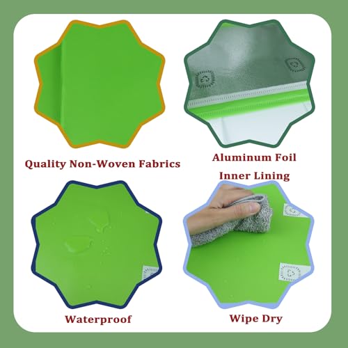 12Pcs Insulated Cooler Bags - 9.45" x 9.45" x 5.91" - 6 Colors