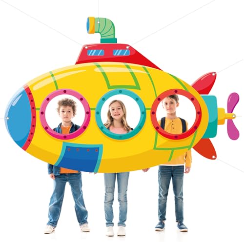 Undersea Submarine Photo Prop Backdrop - 70 x 44 Inch
