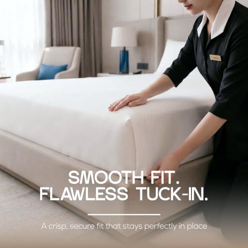 Utopia Bedding Queen Flat Sheets - 24-Pack White Microfiber Hotel Top Sheets