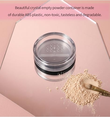 Loose Powder Container 10ml Refillable Travel Jars 4 Pcs