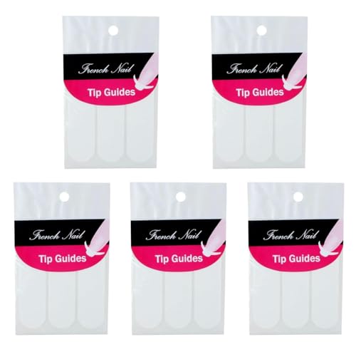 French Manicure Nail Guide Stickers - 240 Pcs Self-Adhesive Moon Strips