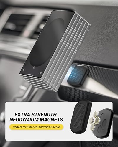 Scosche MagicMount Flush Extra Strength Magnetic Car Mount - 1 Pack, Adhesive, for Dashboard & Flat Surfaces, Compatible with iPhone & Android