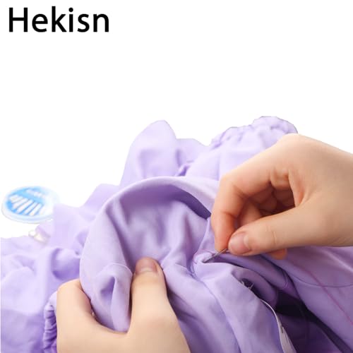 Hekisn 30-Piece Hand Sewing Needle Set - 6 Sizes, Gold-Plated