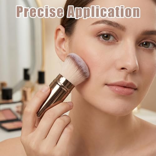 Xelsluthe Retractable Kabuki Makeup Brush - Portable Travel Face Brush