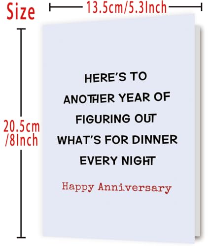 Funny Anniversary Card for Couples - Witty Quote with Envelope