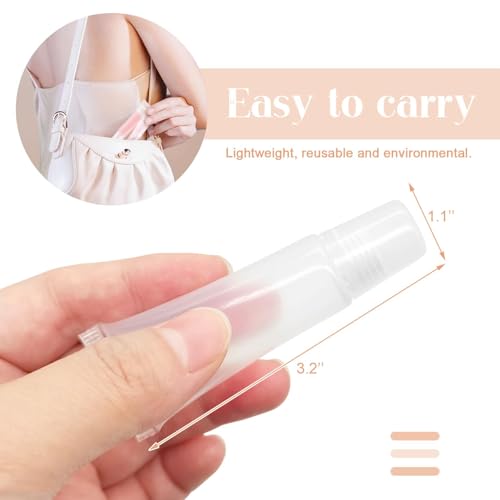 Quacc 6-Pack 8ml Clear Soft Empty Lip Gloss Tubes & Lip Balm Containers
