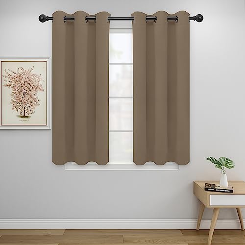 Easy-Going Thermal Blackout Curtains - 34x45 Inch Camel Panels, Set of 2