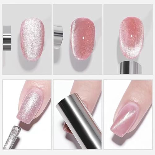 WOKOTO 5-Piece Cat Eye Nail Magnet Wand Set for Gel Polish 3D Designs